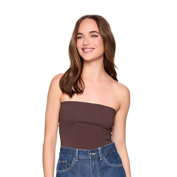 NOT FOR SALE Susana Monaco Essential Tube Top Java Brown Size Medium - Picture 2 of 9